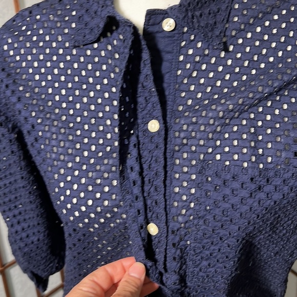 Gap Rolled Sleeve Henley Navy XS - Picture 2 of 8